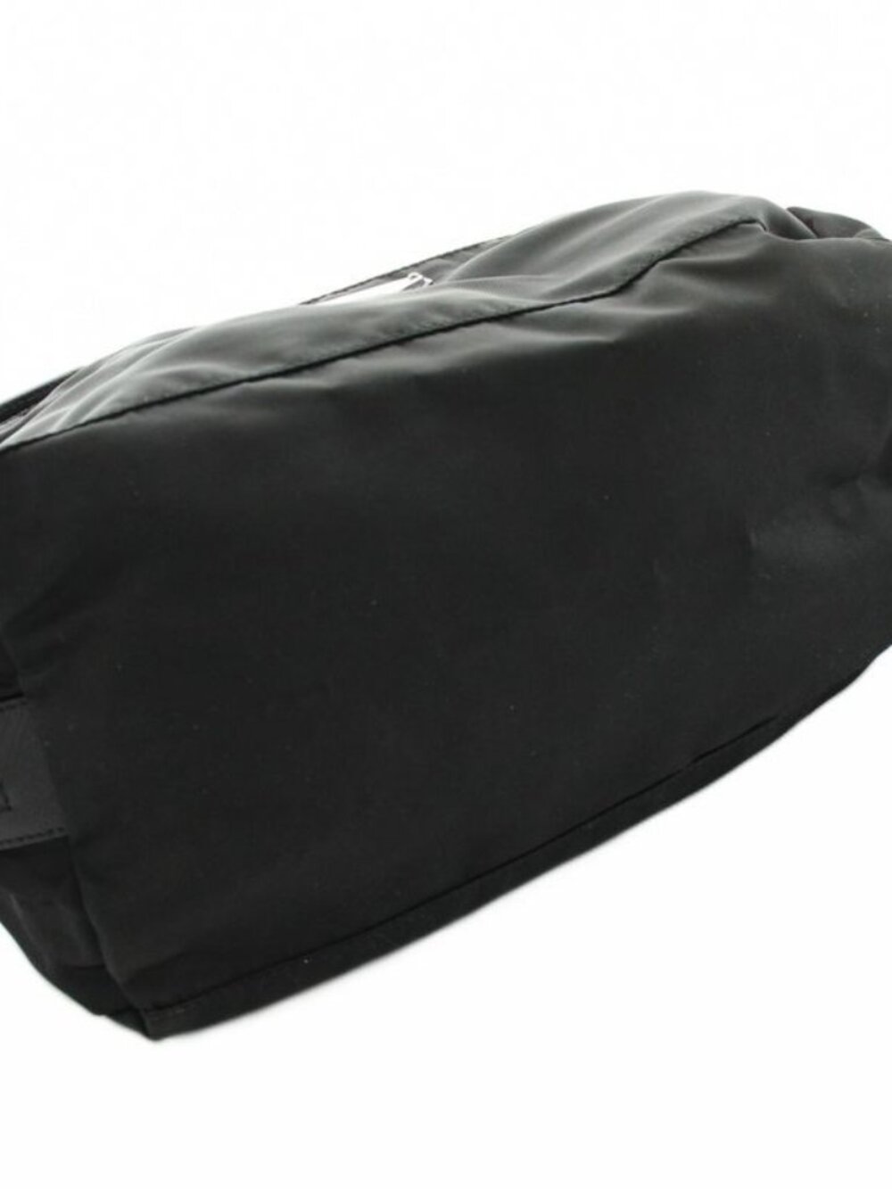 Prada Pouch Multi Triangle Logo Nylon Black KU - Picture 4 of 9